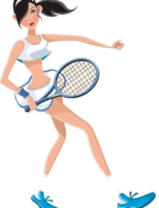 网球美女素材图片