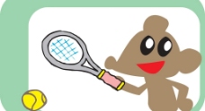 老鼠打网球图片