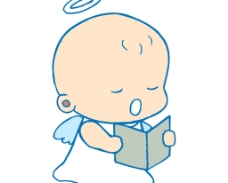 读书的小天使图片