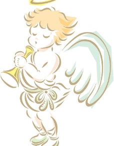 天使插画图片