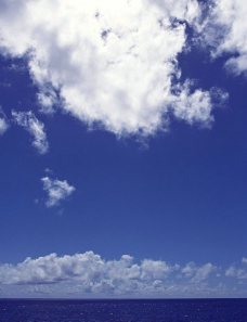 蓝天白云 大海图片