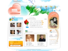 韩国个性家庭BLOG模板图片