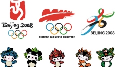 北京奥运会会标及吉祥物图片
