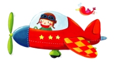 儿童开飞机图片