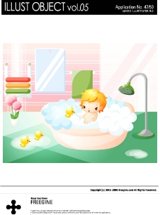 儿童洗澡图片