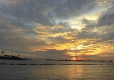 夕阳云彩图片